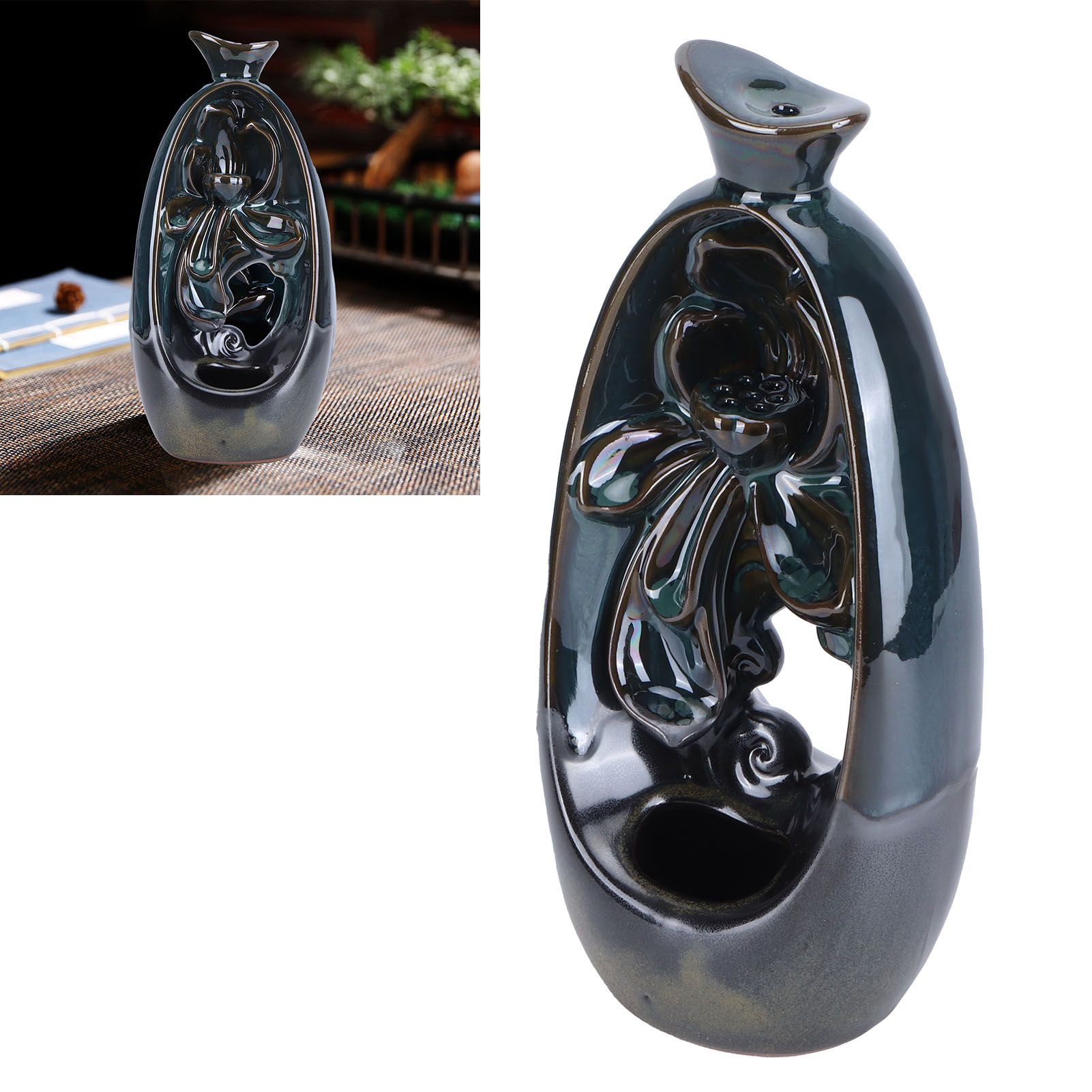 Incense Burner Ceramic Backflow Incense Holder for Teahouse Home Office Decoration view 11