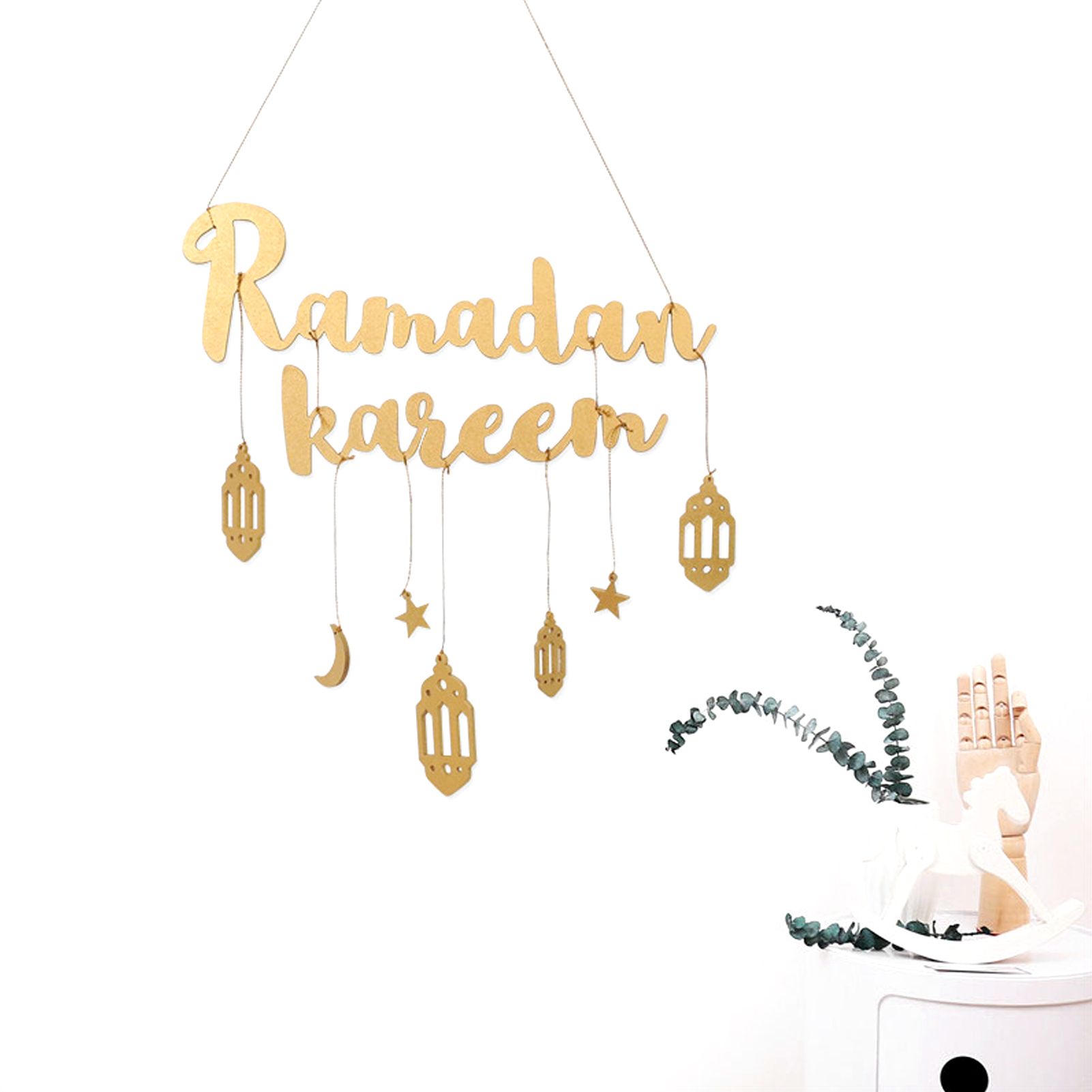 Wooden Hanging Plaque Sign Pendant Ornament Wall DIY Letter Wall Ornaments view 9