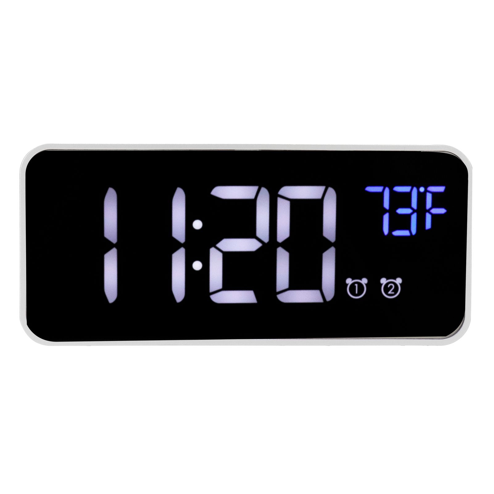 LED Digital Alarm Clock Thermometer with Snooze USB Charging Bedroom Office view 2