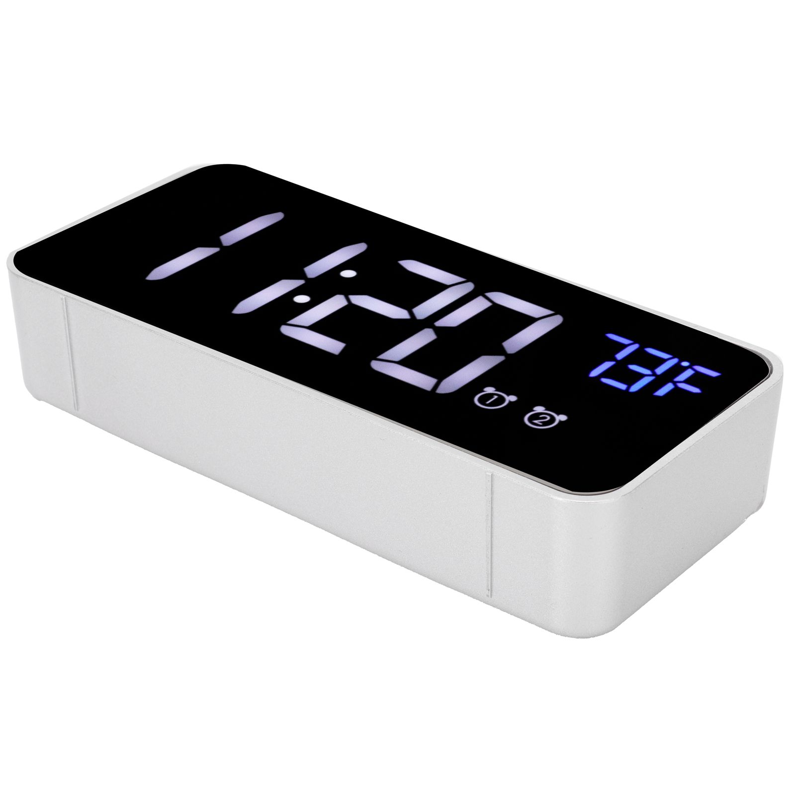 LED Digital Alarm Clock Thermometer with Snooze USB Charging Bedroom Office view 8