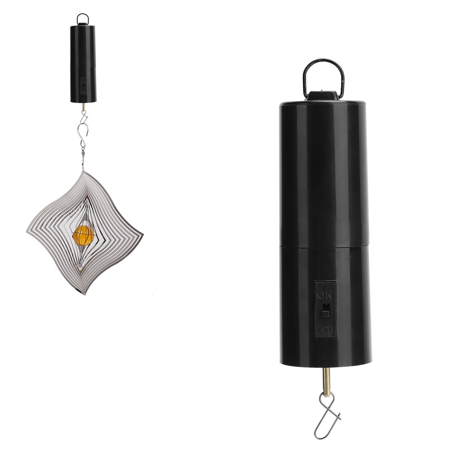 Hanging Black Rotating Motor for Wind Chimes Mobile Battery Operated Garden view 11