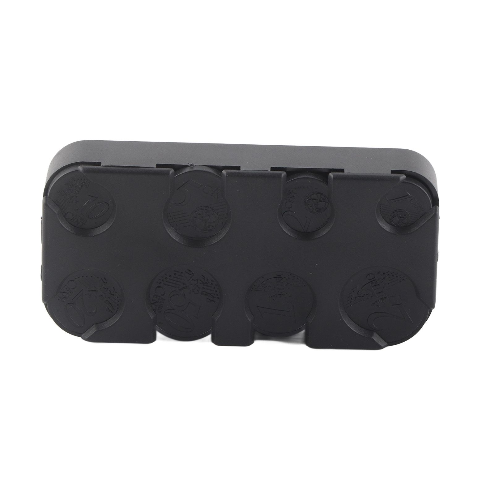 Rectangle Euro Coin Dispenser Plastic Coin Holders Storage Box Organizer Car Use view 3