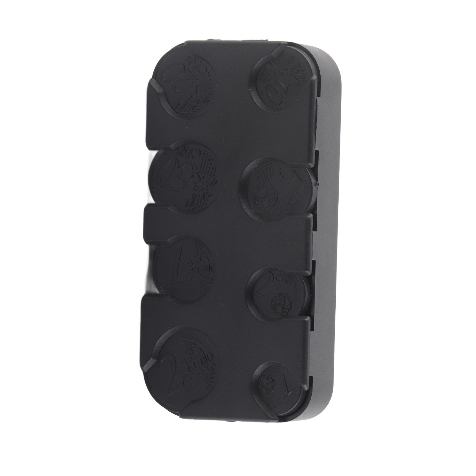 Rectangle Euro Coin Dispenser Plastic Coin Holders Storage Box Organizer Car Use view 9