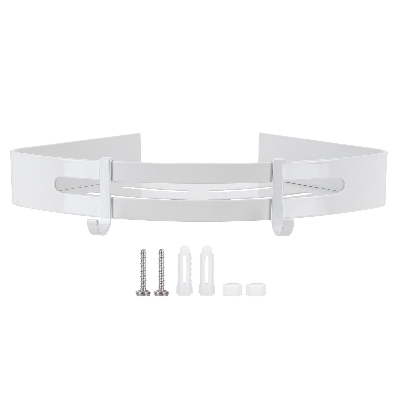 White Toilet Triangular Basket Hotel Bathroom Single Layer Aluminum Shelf for — image 1