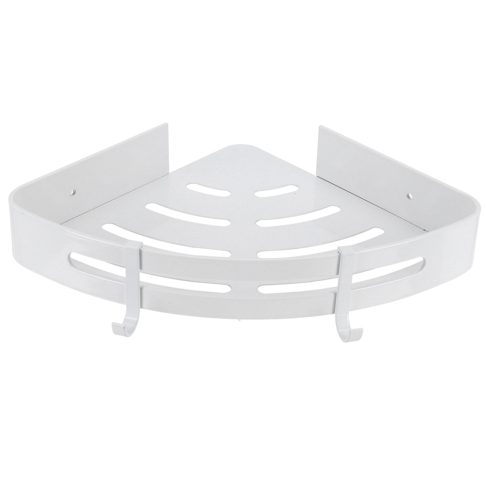 White Toilet Triangular Basket Hotel Bathroom Single Layer Aluminum Shelf for view 4