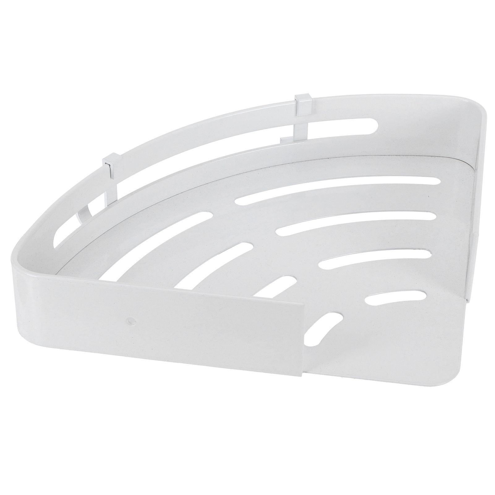 White Toilet Triangular Basket Hotel Bathroom Single Layer Aluminum Shelf for view 6