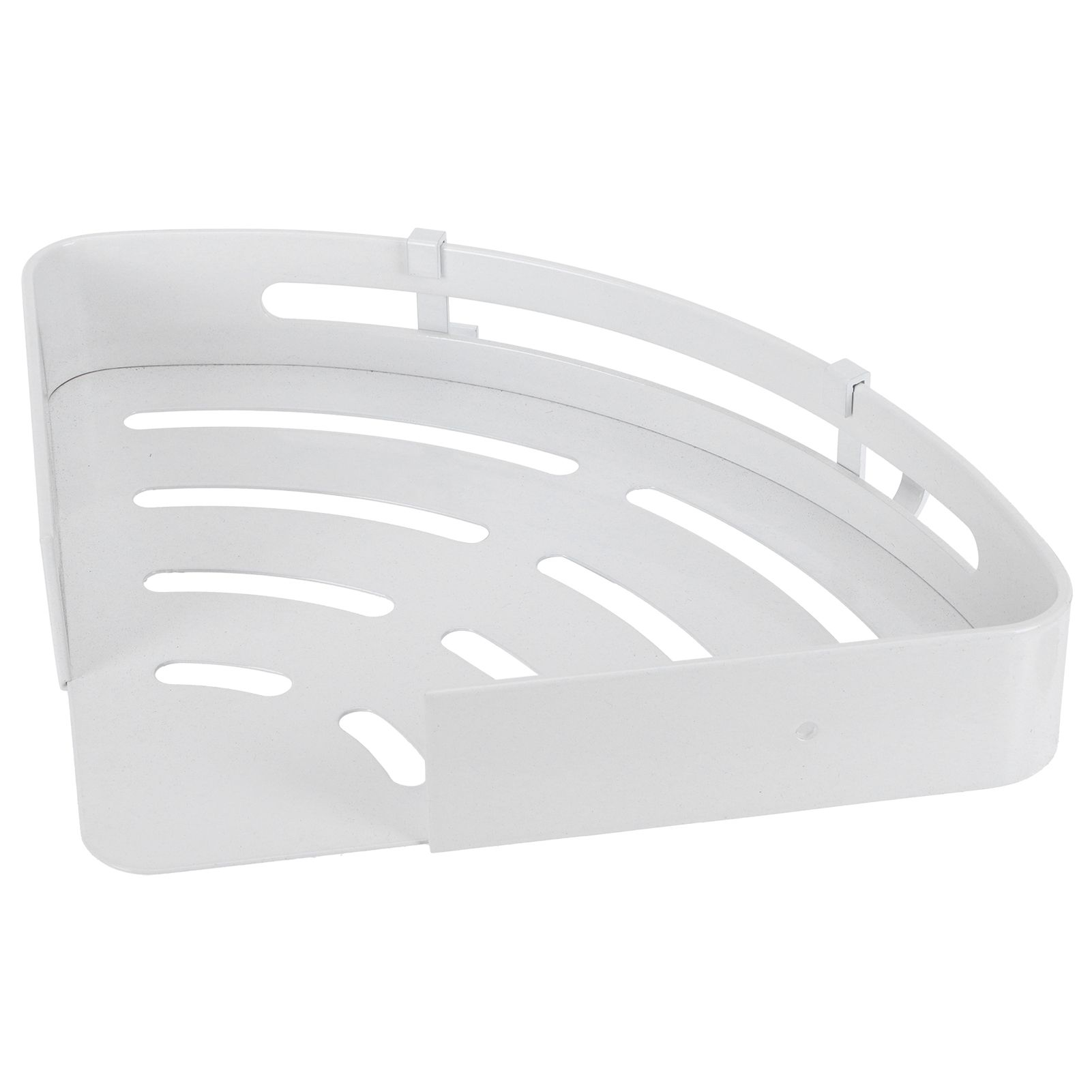 White Toilet Triangular Basket Hotel Bathroom Single Layer Aluminum Shelf for view 7