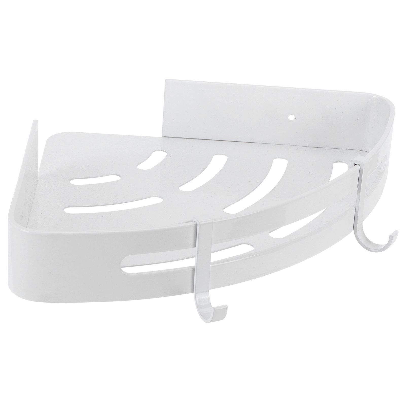 White Toilet Triangular Basket Hotel Bathroom Single Layer Aluminum Shelf for view 8