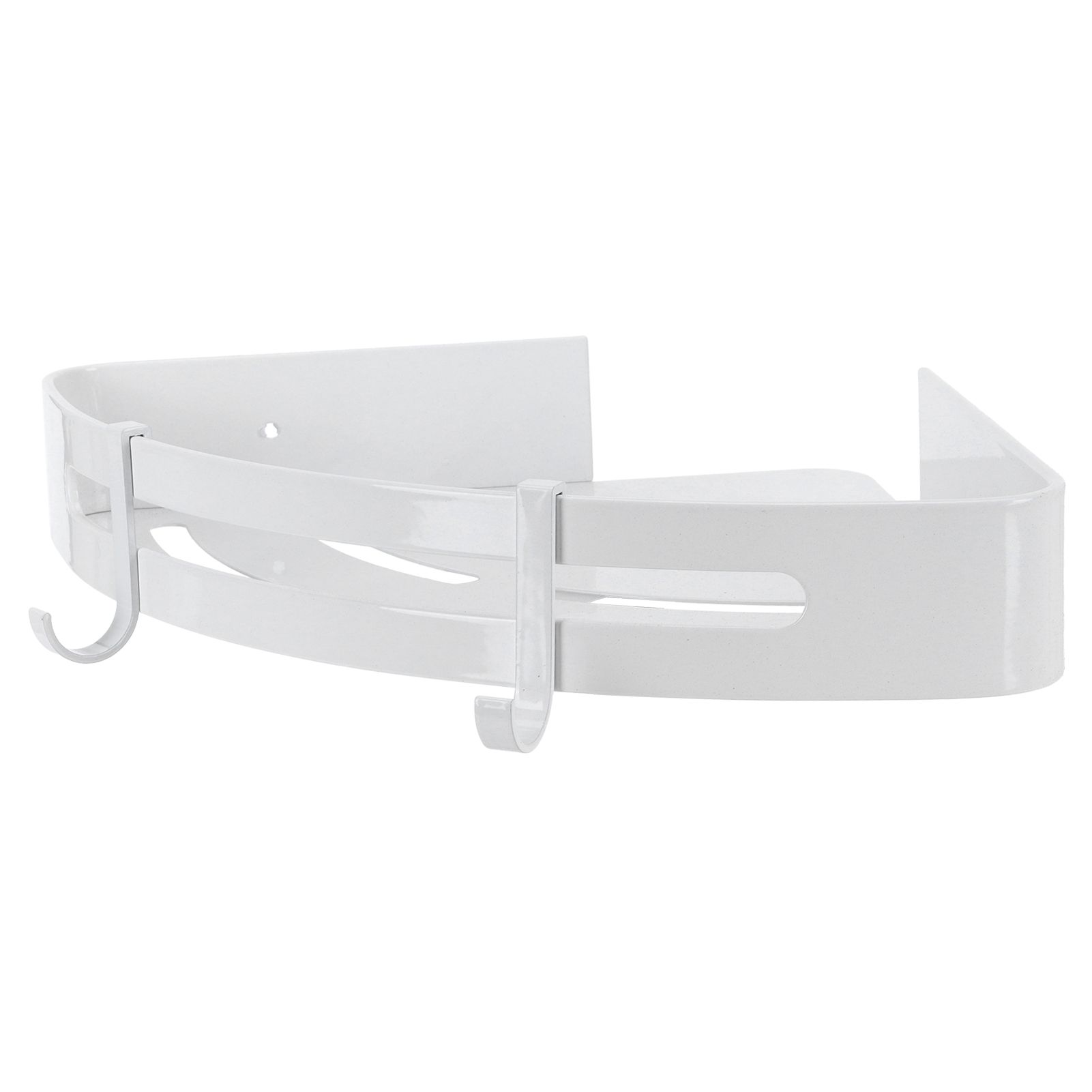 White Toilet Triangular Basket Hotel Bathroom Single Layer Aluminum Shelf for view 10