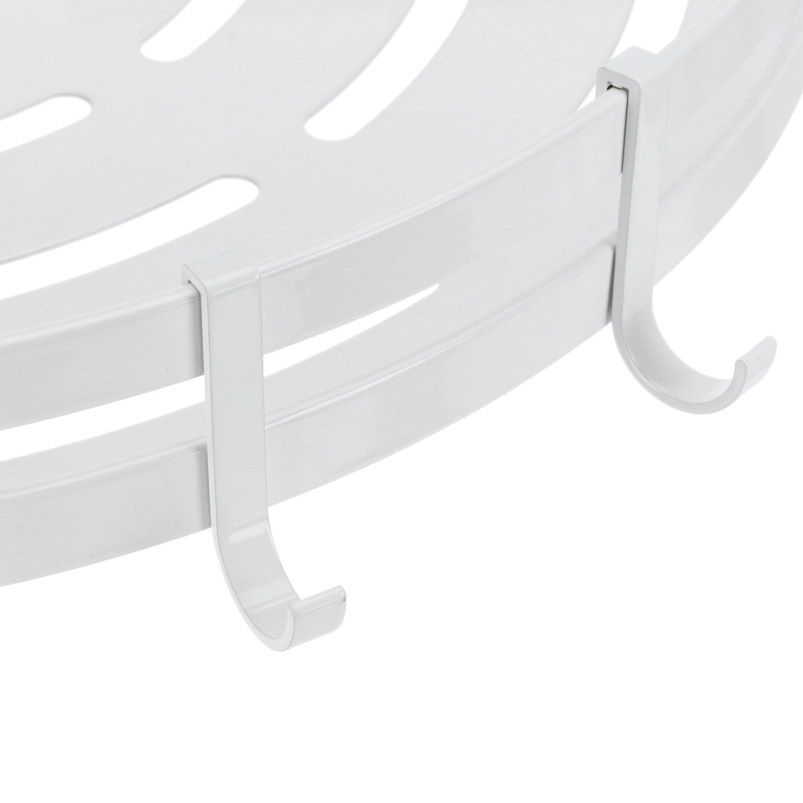 White Toilet Triangular Basket Hotel Bathroom Single Layer Aluminum Shelf for view 13