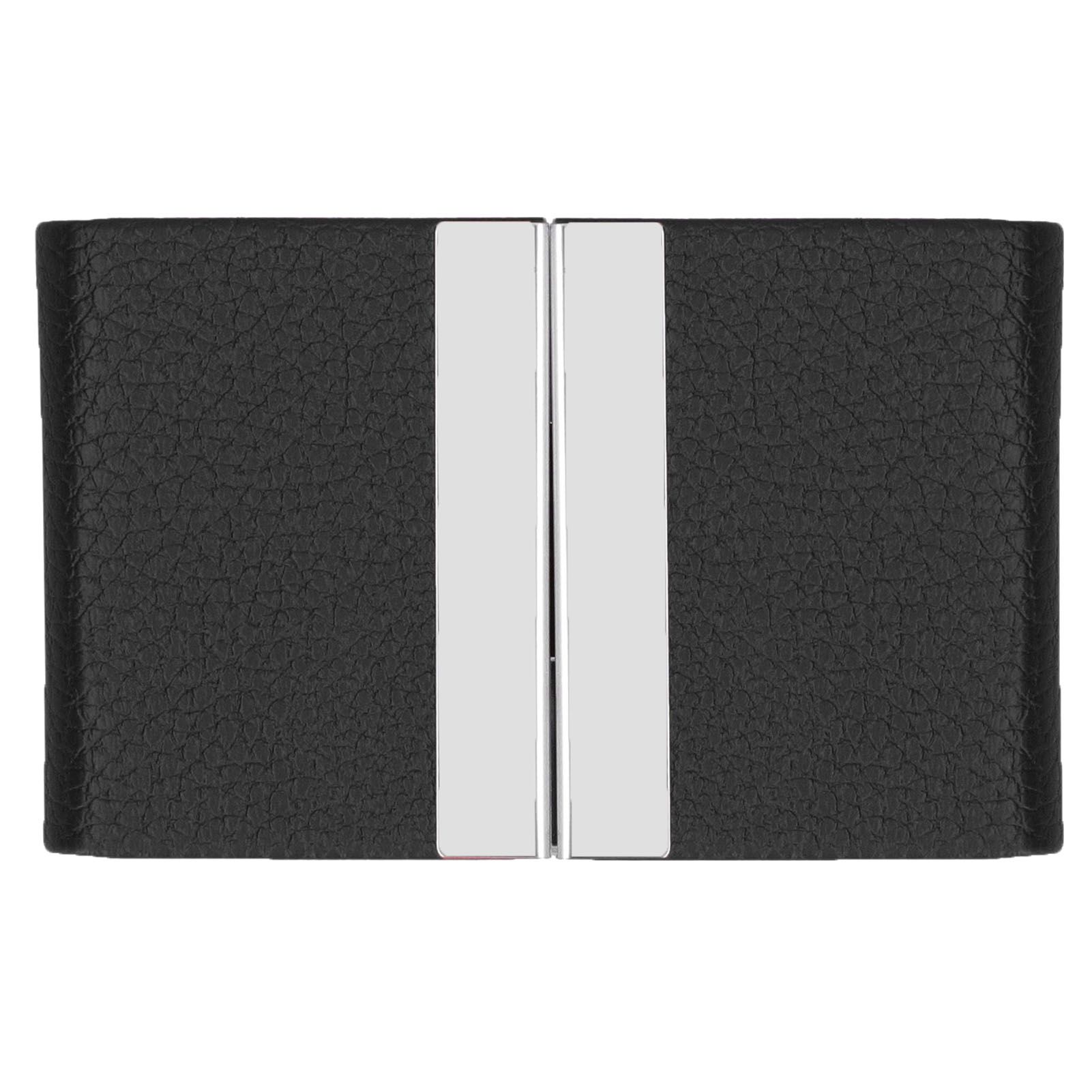 Large Capacity Business Card Holder Pocket Name Card Box Case for Men Double