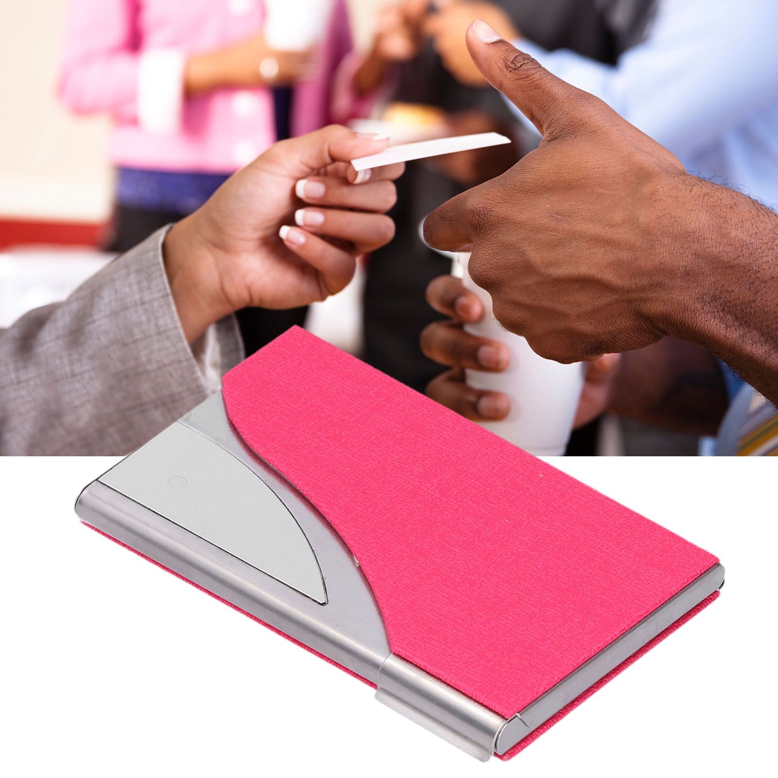 Business Card Holder Name Card Storage Box Case Holder Organizer Gifts for Men view 12