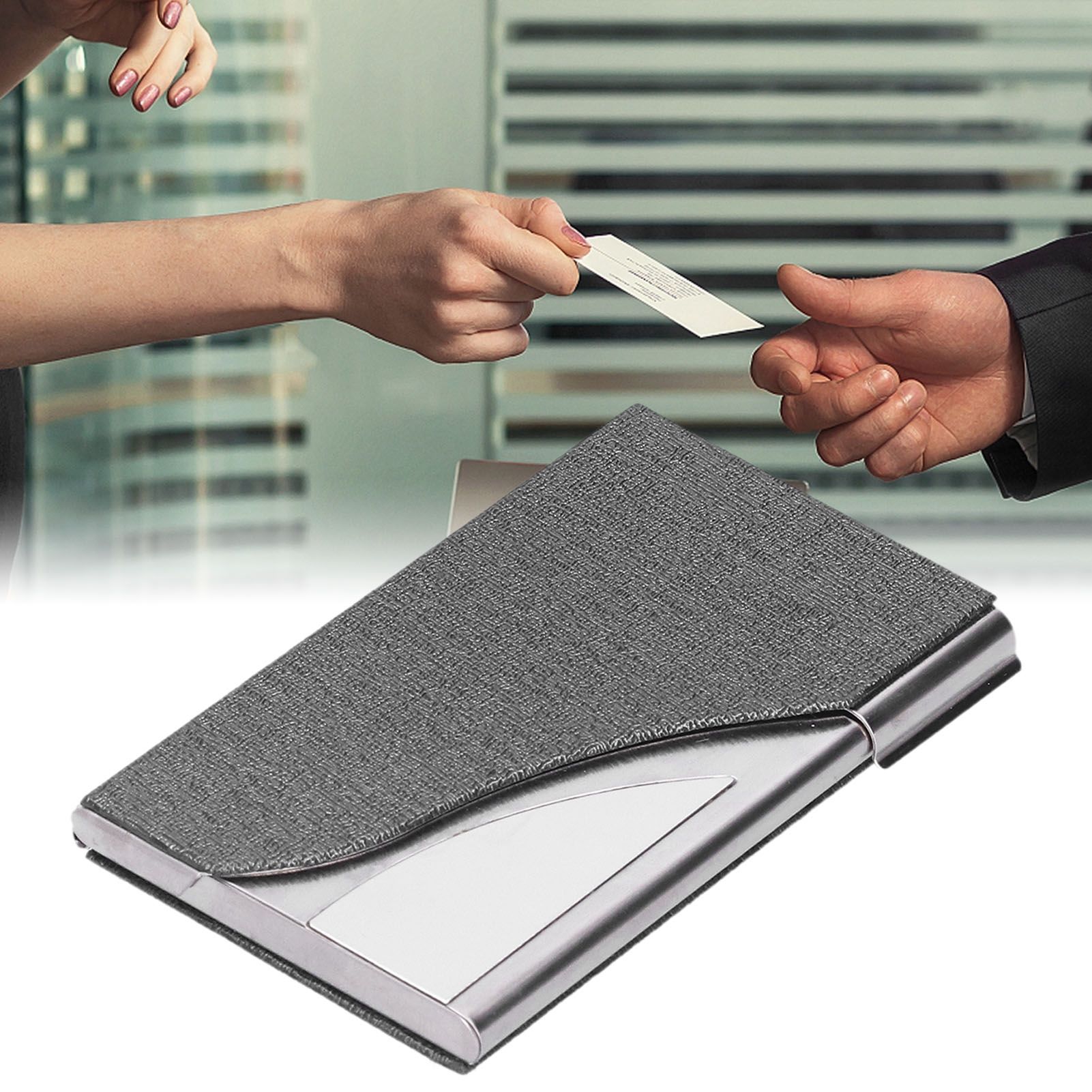 Business Card Holder Name Card Storage Box Case Holder Organizer Gifts for Men view 11