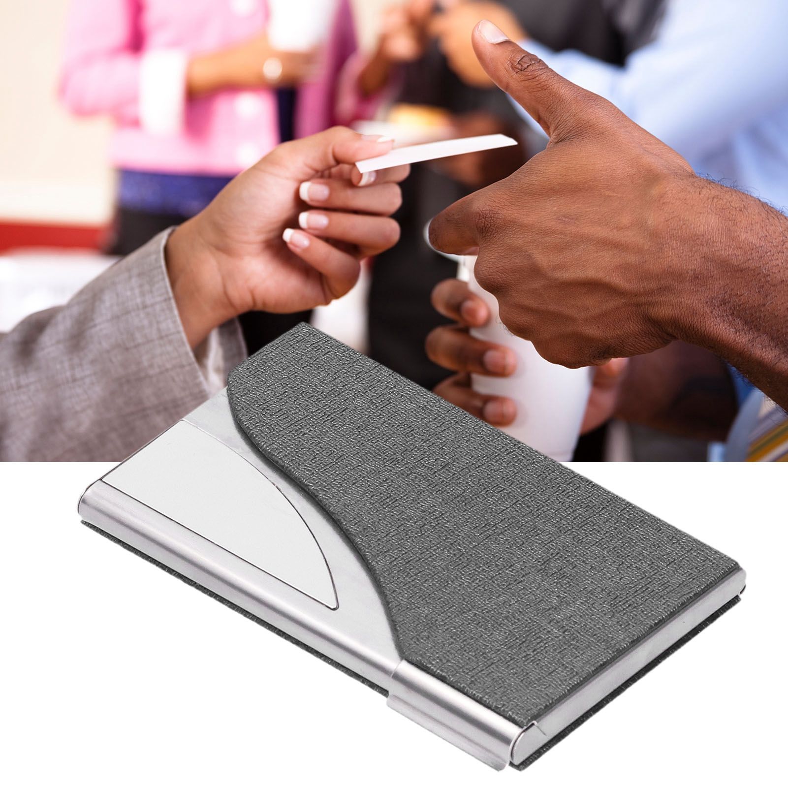 Business Card Holder Name Card Storage Box Case Holder Organizer Gifts for Men view 12