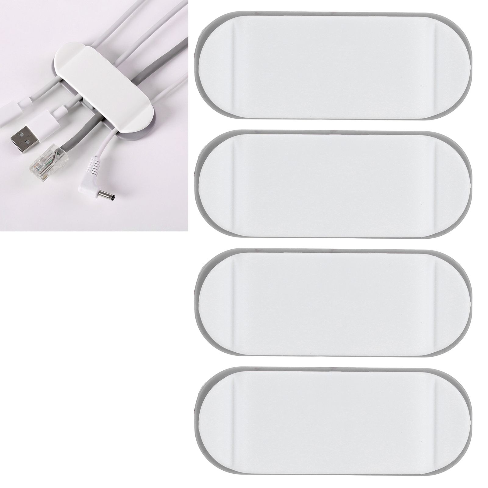 4Pcs Cable Holder Clips Multifunction Data Line Wire Wrapper Organizer for view 11
