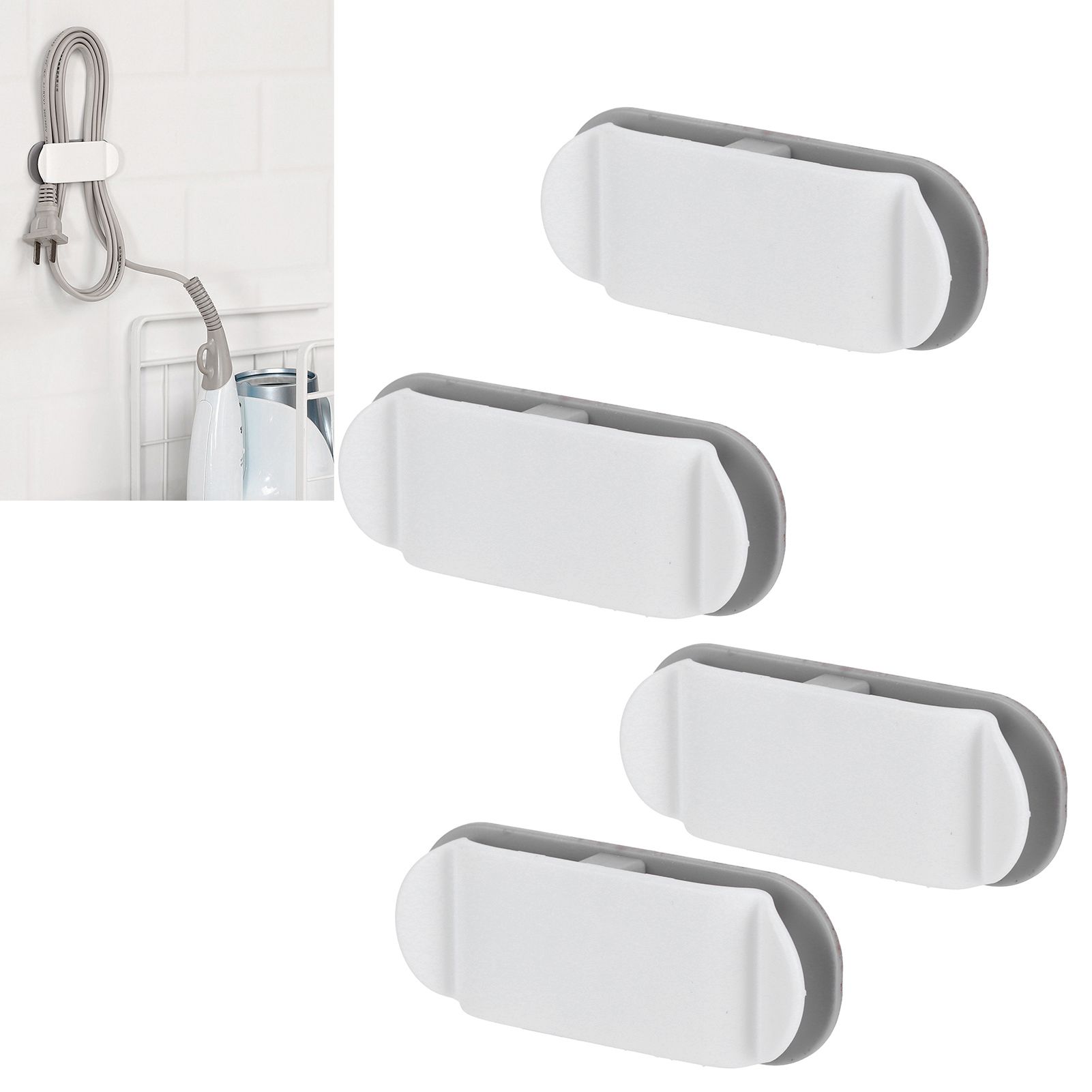4Pcs Cable Holder Clips Multifunction Data Line Wire Wrapper Organizer for view 12