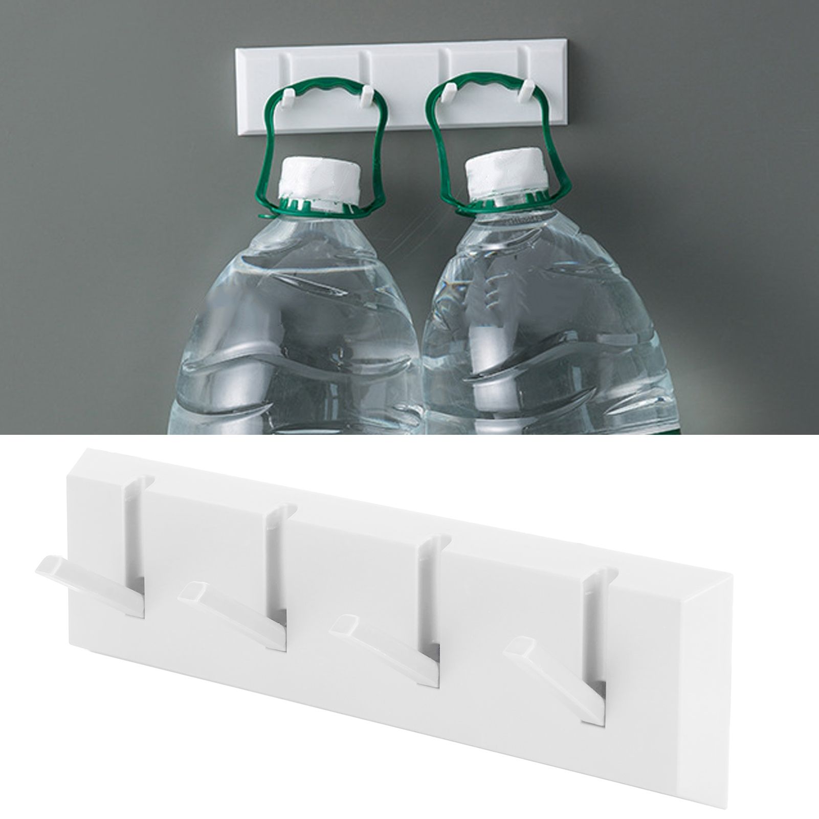 Wall Row Hook Punch Free Coat Key Holder Door Hat Hanger for Bathroom Wall view 11