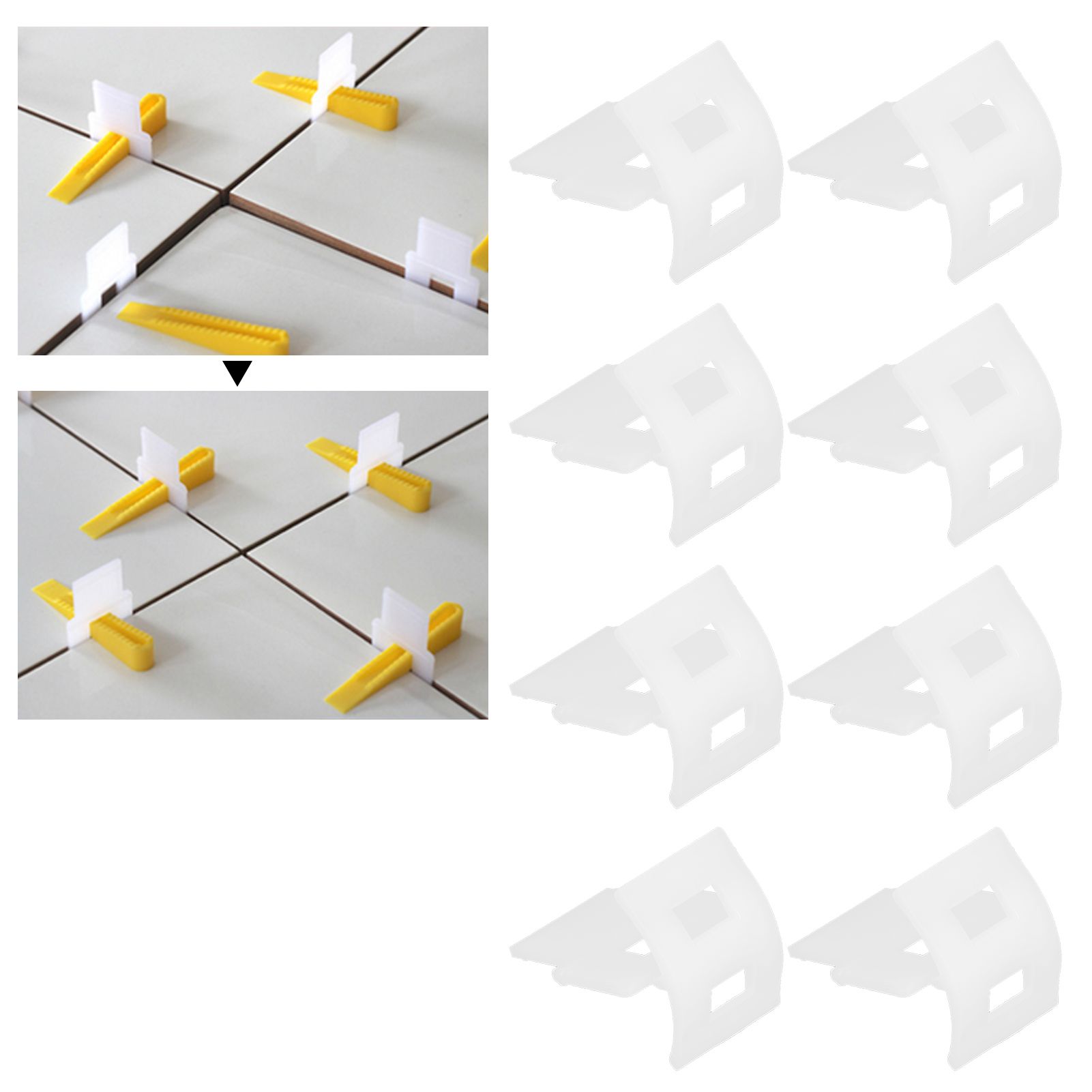 100PCS Ceramic Tile Leveling System Floor Leveler Locator Tool Spacers Tile view 11