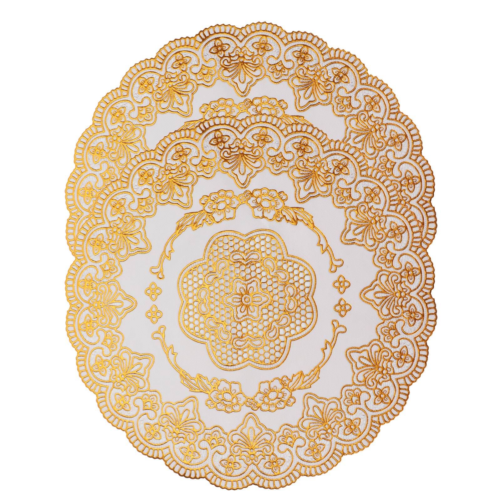 2PCS 30cmx30cm Table Mats Gold Dining Table Placemats for Wedding Party view 7