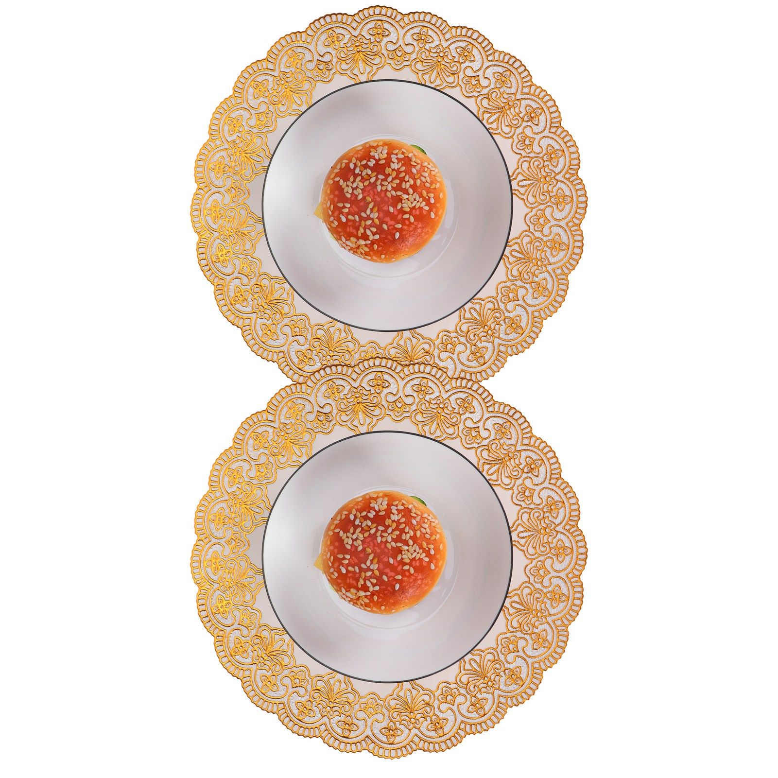 2PCS 30cmx30cm Table Mats Gold Dining Table Placemats for Wedding Party view 10