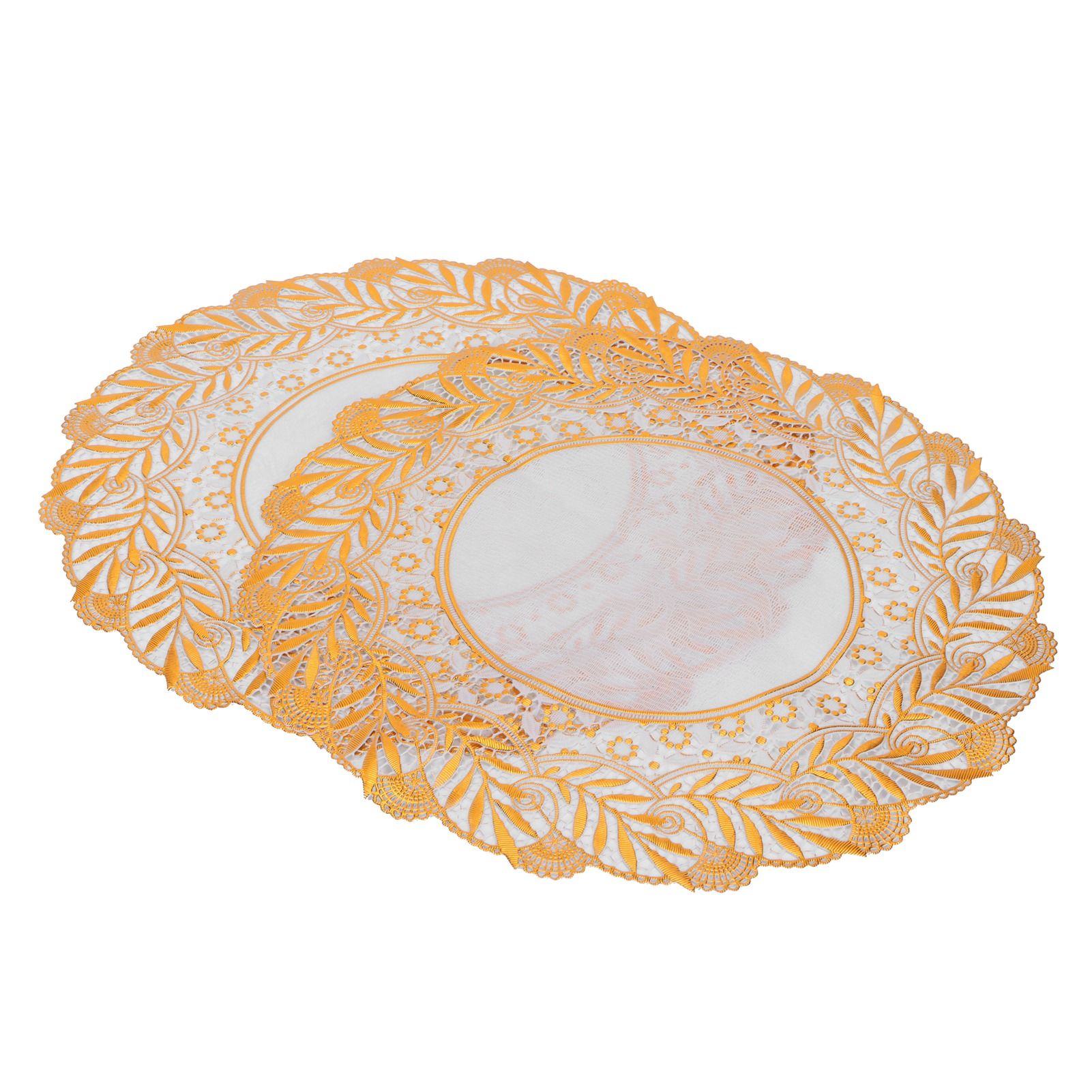 2PCS 30cmx30cm Table Mats Gold Dining Table Placemats for Wedding Party view 2