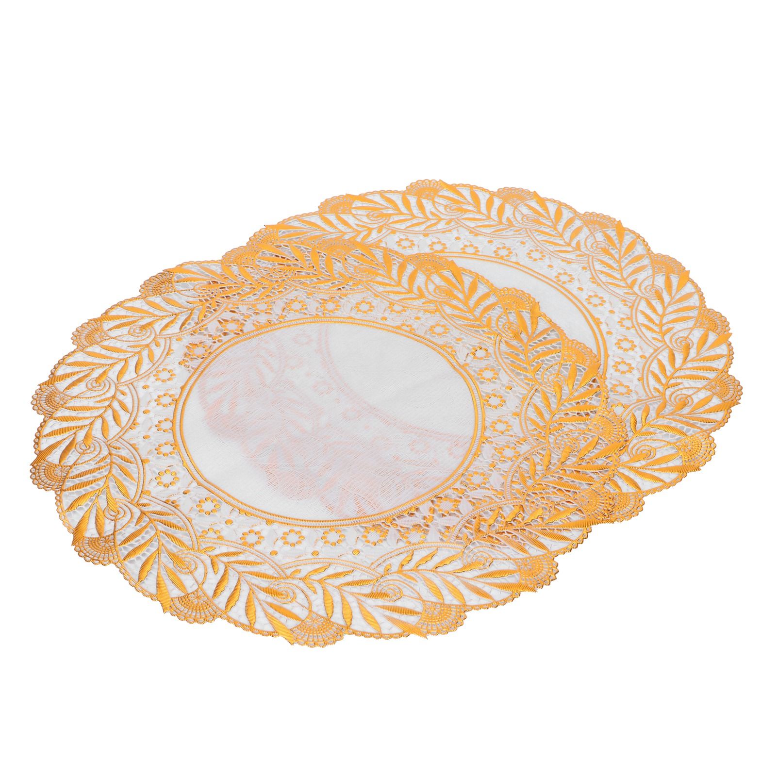 2PCS 30cmx30cm Table Mats Gold Dining Table Placemats for Wedding Party view 3