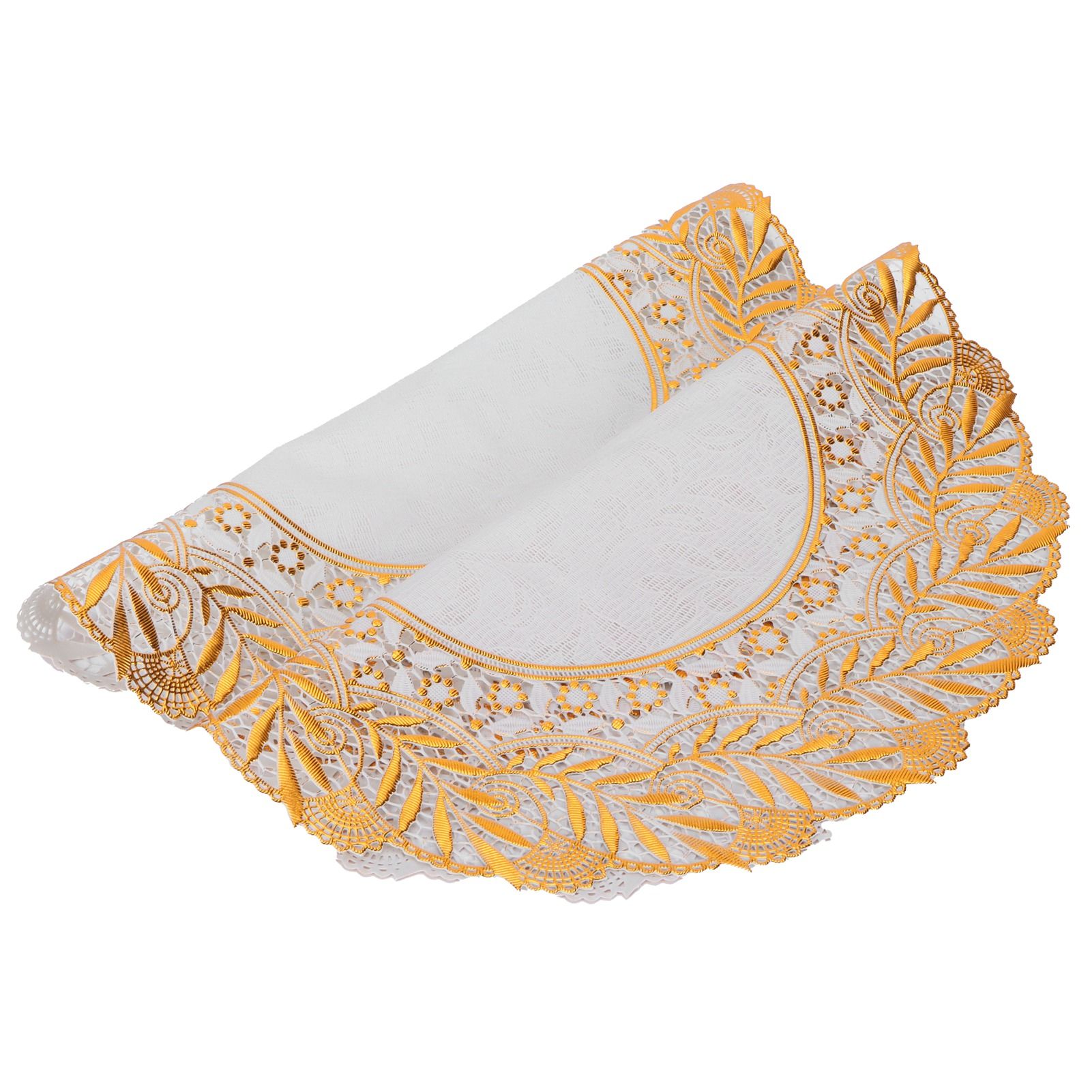 2PCS 30cmx30cm Table Mats Gold Dining Table Placemats for Wedding Party view 5