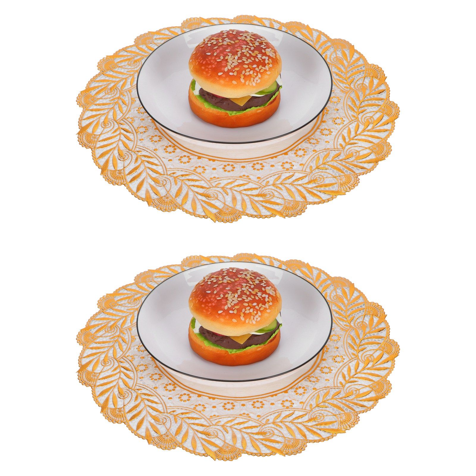 2PCS 30cmx30cm Table Mats Gold Dining Table Placemats for Wedding Party view 9