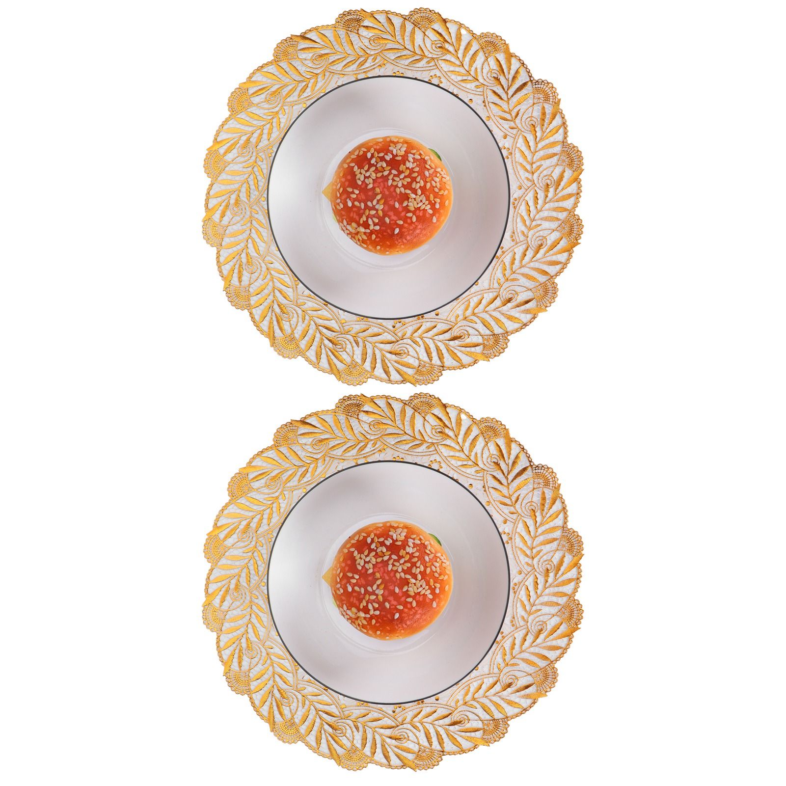 2PCS 30cmx30cm Table Mats Gold Dining Table Placemats for Wedding Party view 10