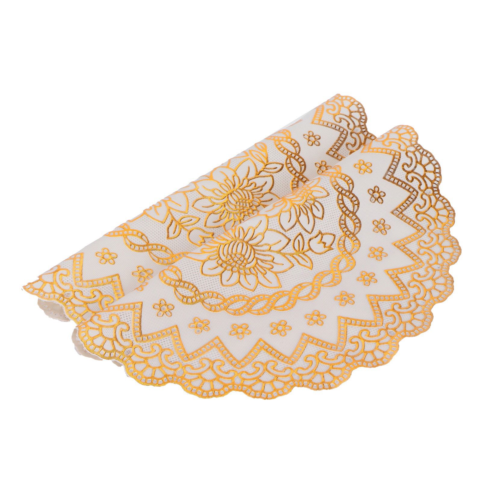 2PCS 30cmx30cm Table Mats Gold Dining Table Placemats for Wedding Party view 4