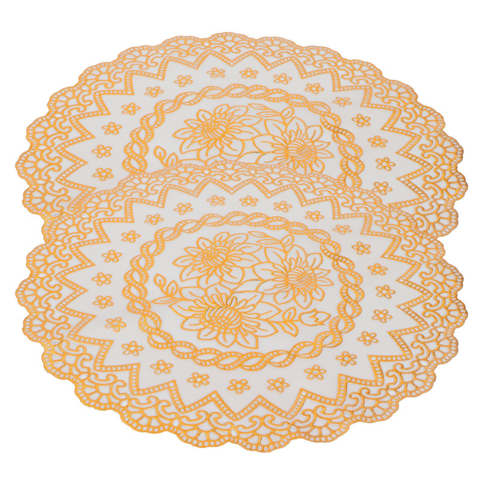 2PCS 30cmx30cm Table Mats Gold Dining Table Placemats for Wedding Party view 6