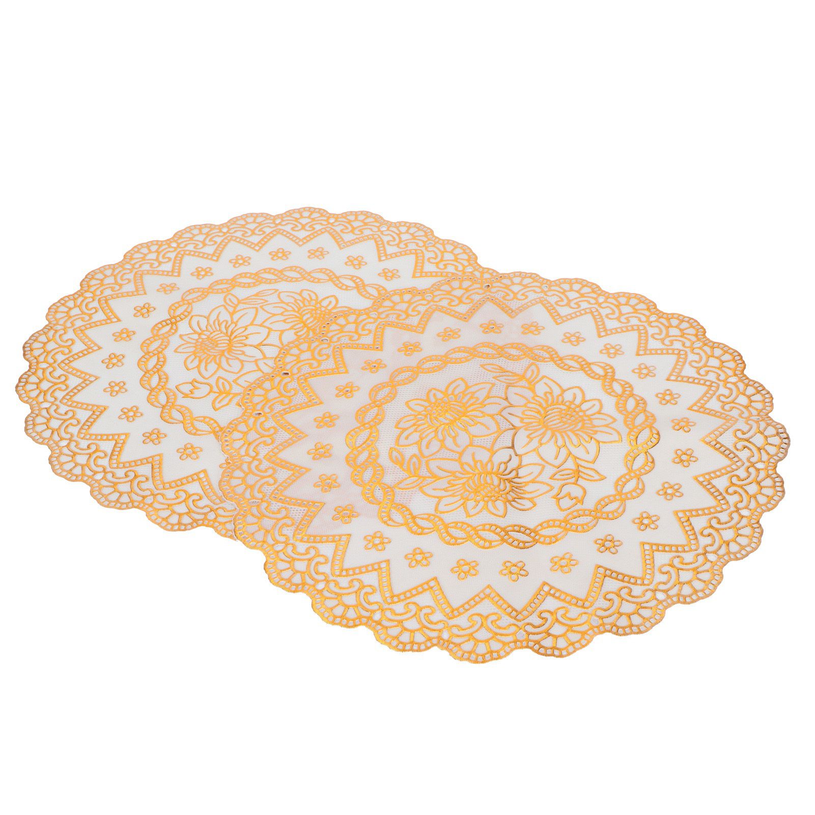 2PCS 30cmx30cm Table Mats Gold Dining Table Placemats for Wedding Party view 8