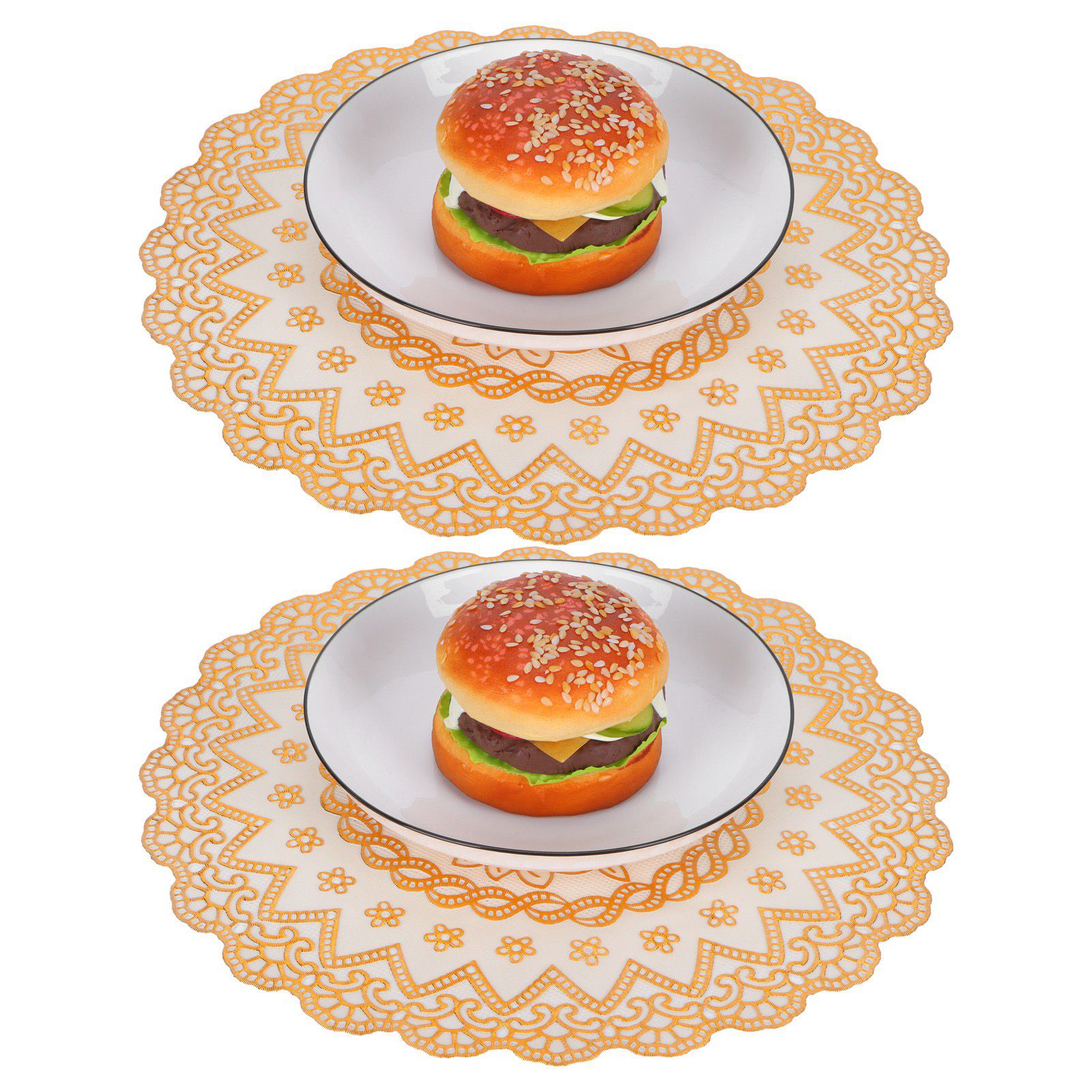 2PCS 30cmx30cm Table Mats Gold Dining Table Placemats for Wedding Party view 10