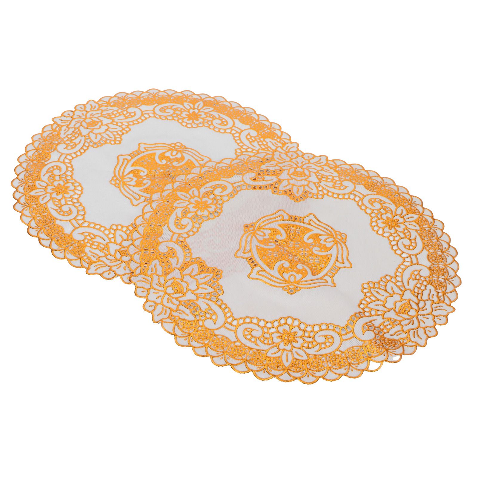 2PCS 30cmx30cm Table Mats Gold Dining Table Placemats for Wedding Party view 2