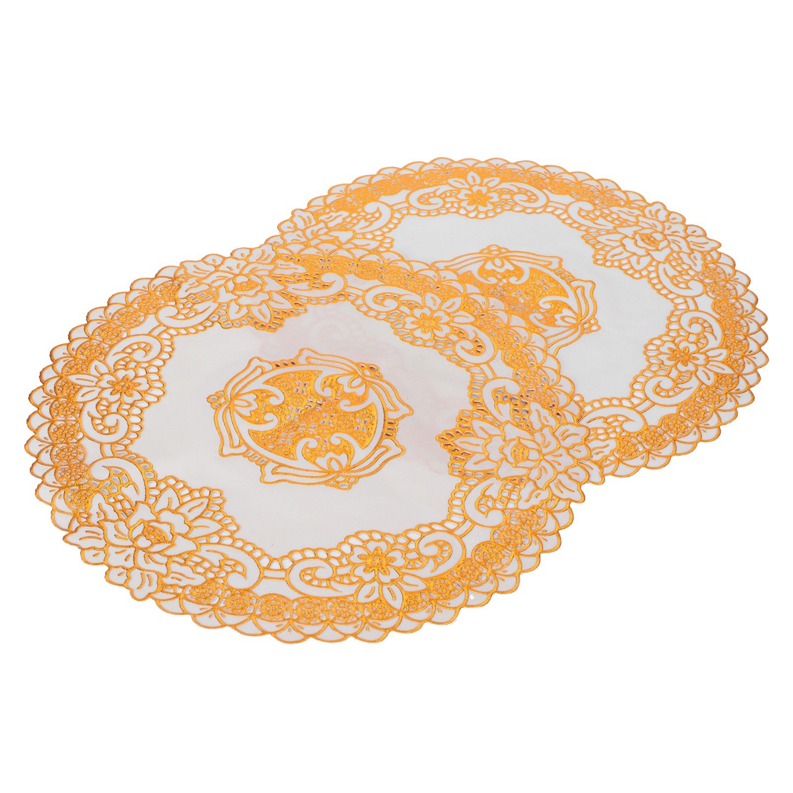 2PCS 30cmx30cm Table Mats Gold Dining Table Placemats for Wedding Party view 3