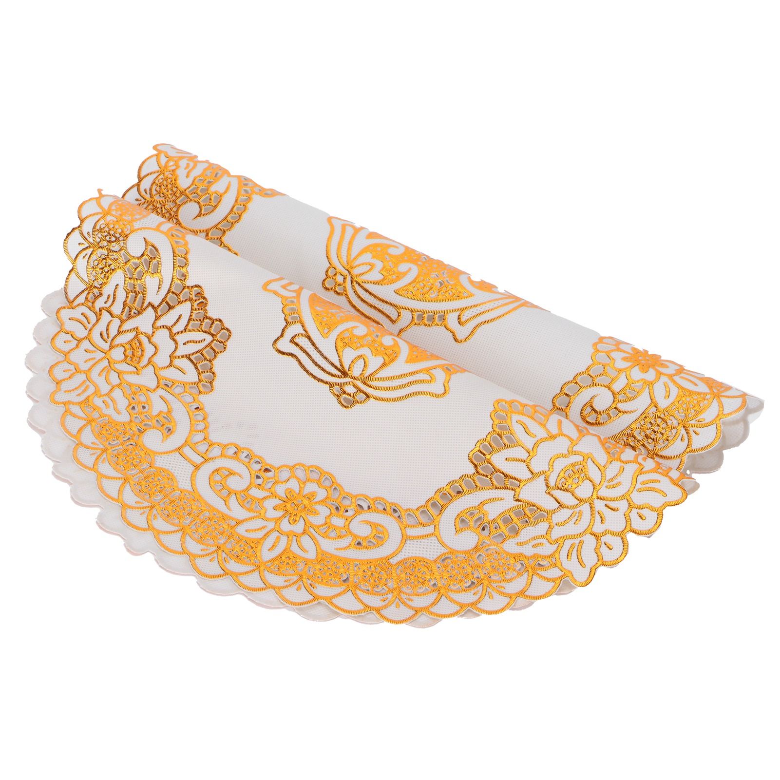 2PCS 30cmx30cm Table Mats Gold Dining Table Placemats for Wedding Party view 5