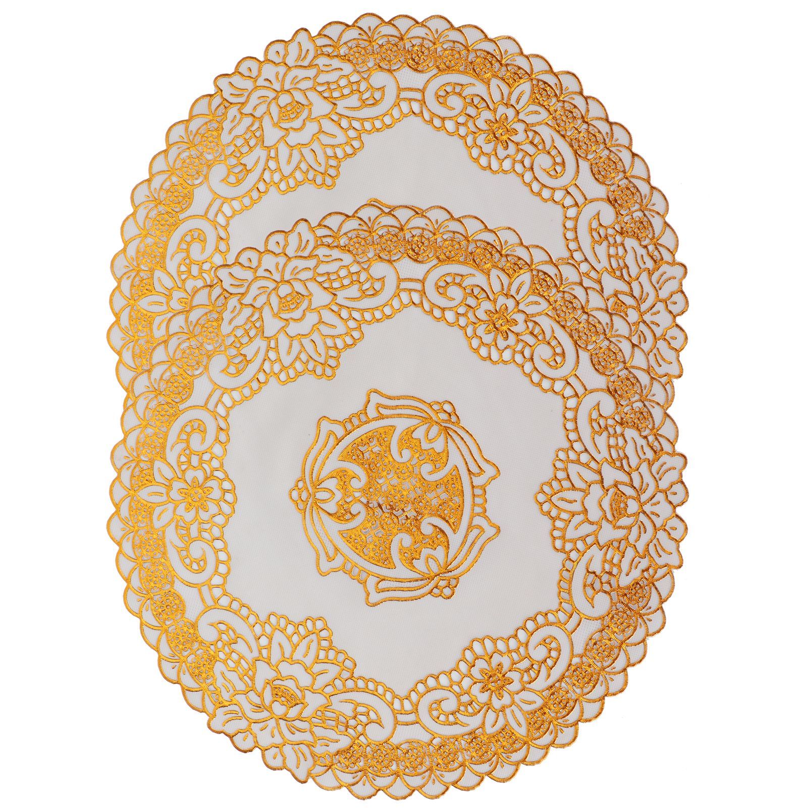 2PCS 30cmx30cm Table Mats Gold Dining Table Placemats for Wedding Party view 7