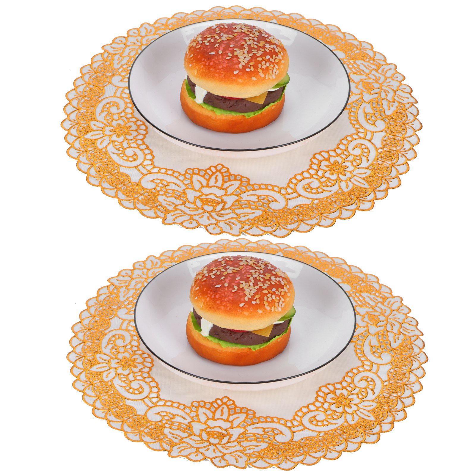 2PCS 30cmx30cm Table Mats Gold Dining Table Placemats for Wedding Party view 9