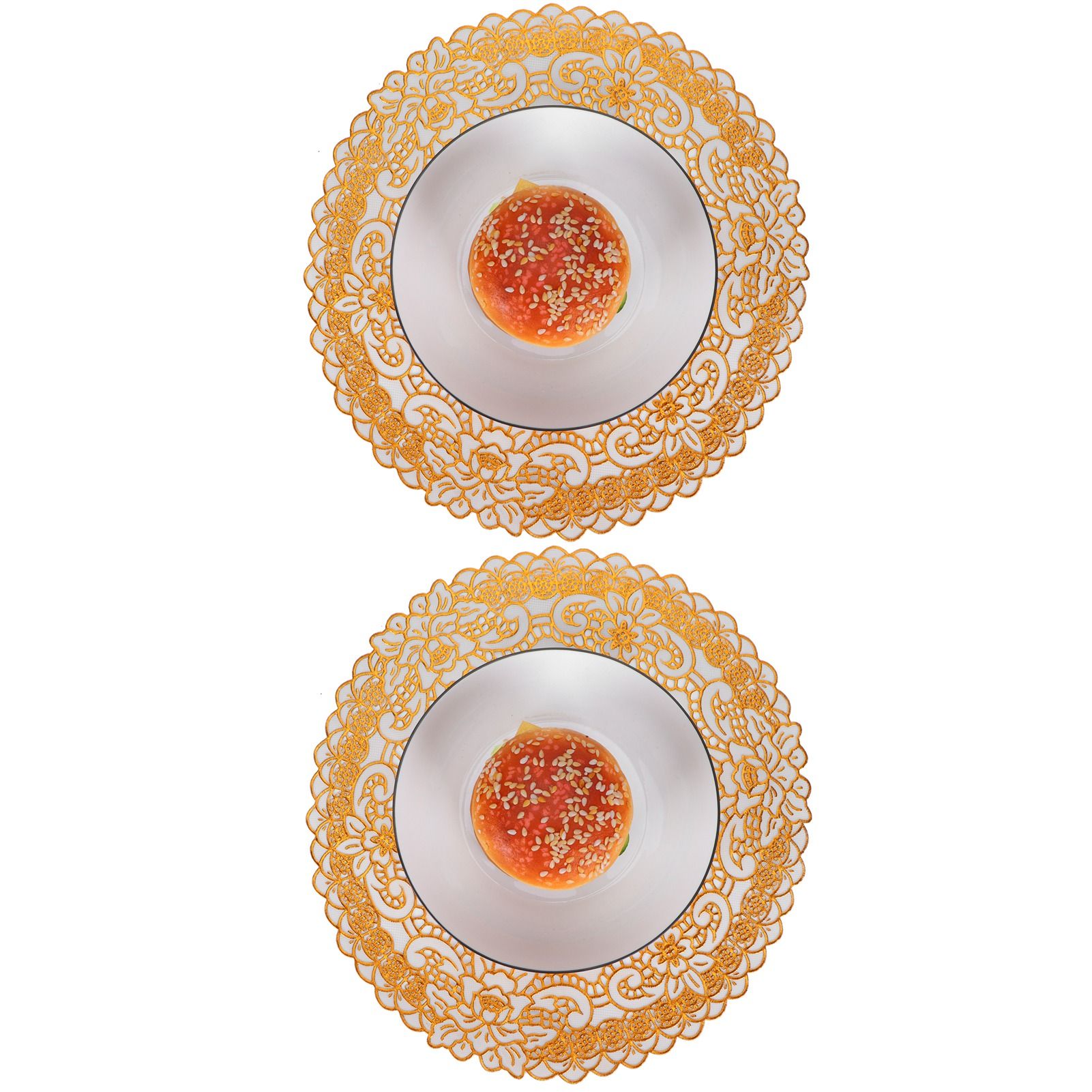 2PCS 30cmx30cm Table Mats Gold Dining Table Placemats for Wedding Party view 10