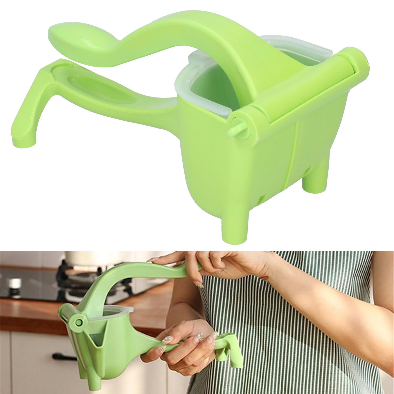 Green Manual Juicer Portable Lightweight Household Lemon Fruit Squeezer for Home view 11