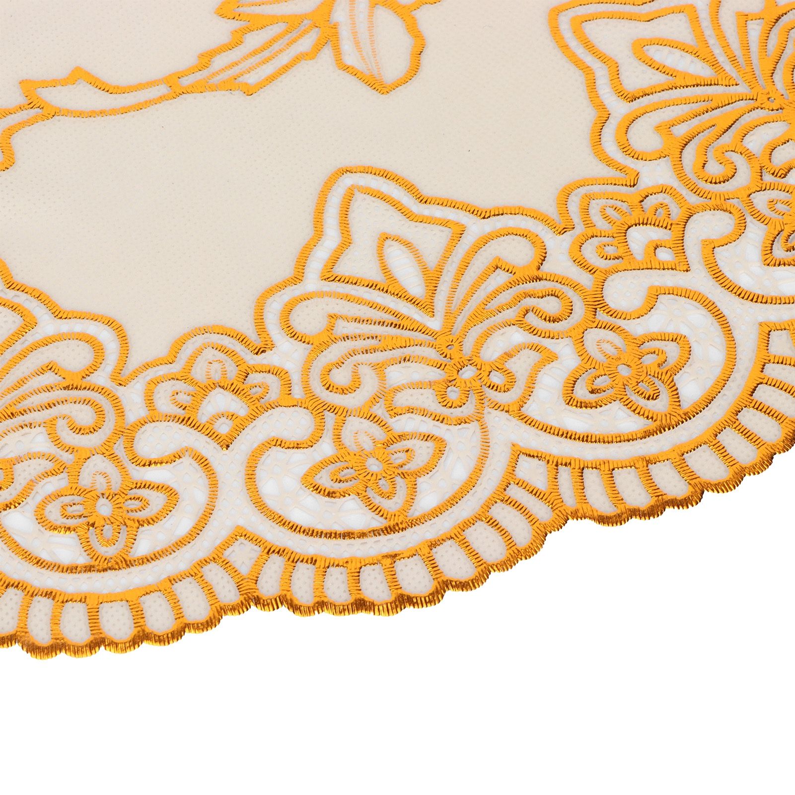 2Pcs PVC Table Mat Gold Placemats Cup Coaster Pad Kitchen Restaurant Wedding view 15