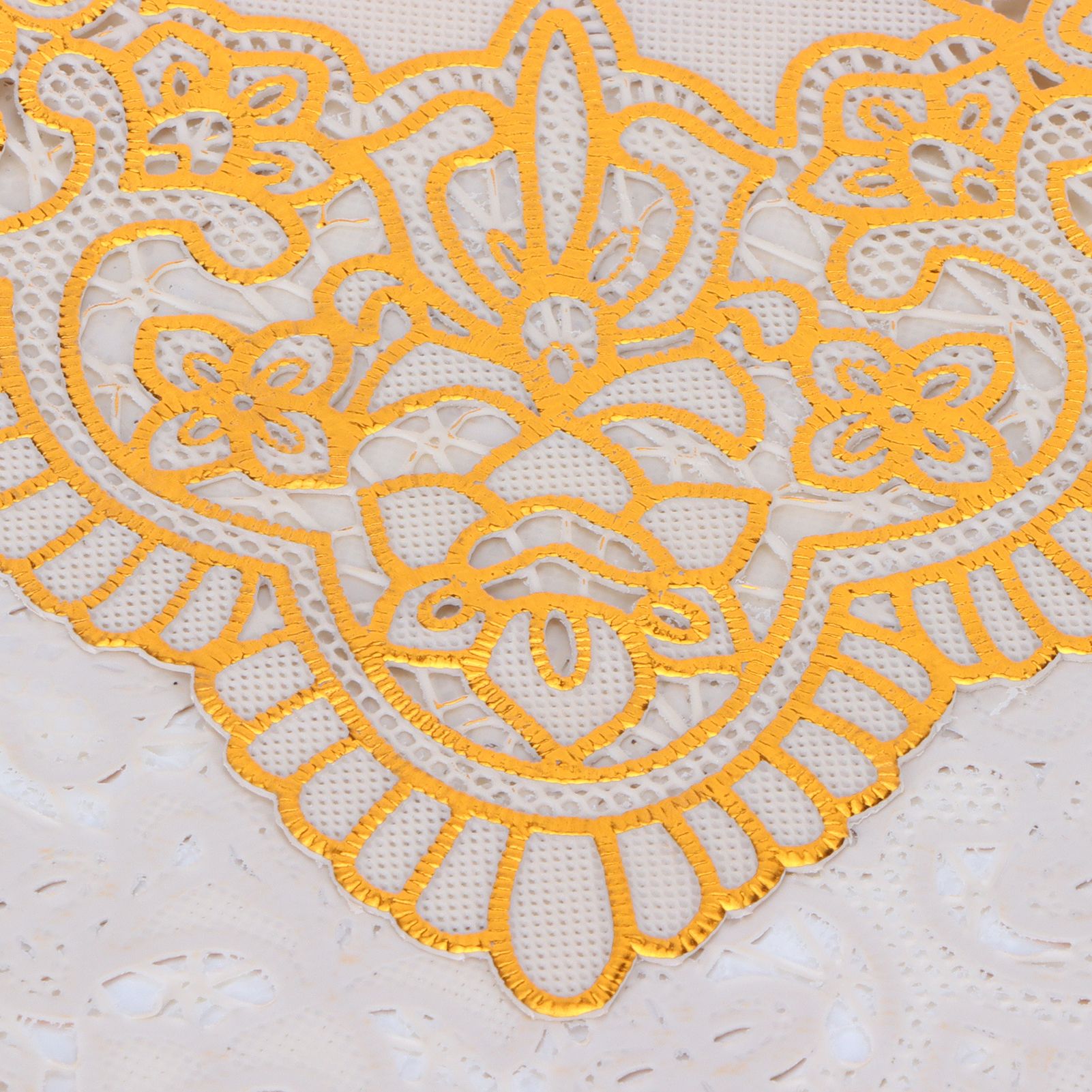 2PCS 30cmx45cm PVC Table Mat Gold Placemats Cup Coaster Pad Kitchen Wedding view 13