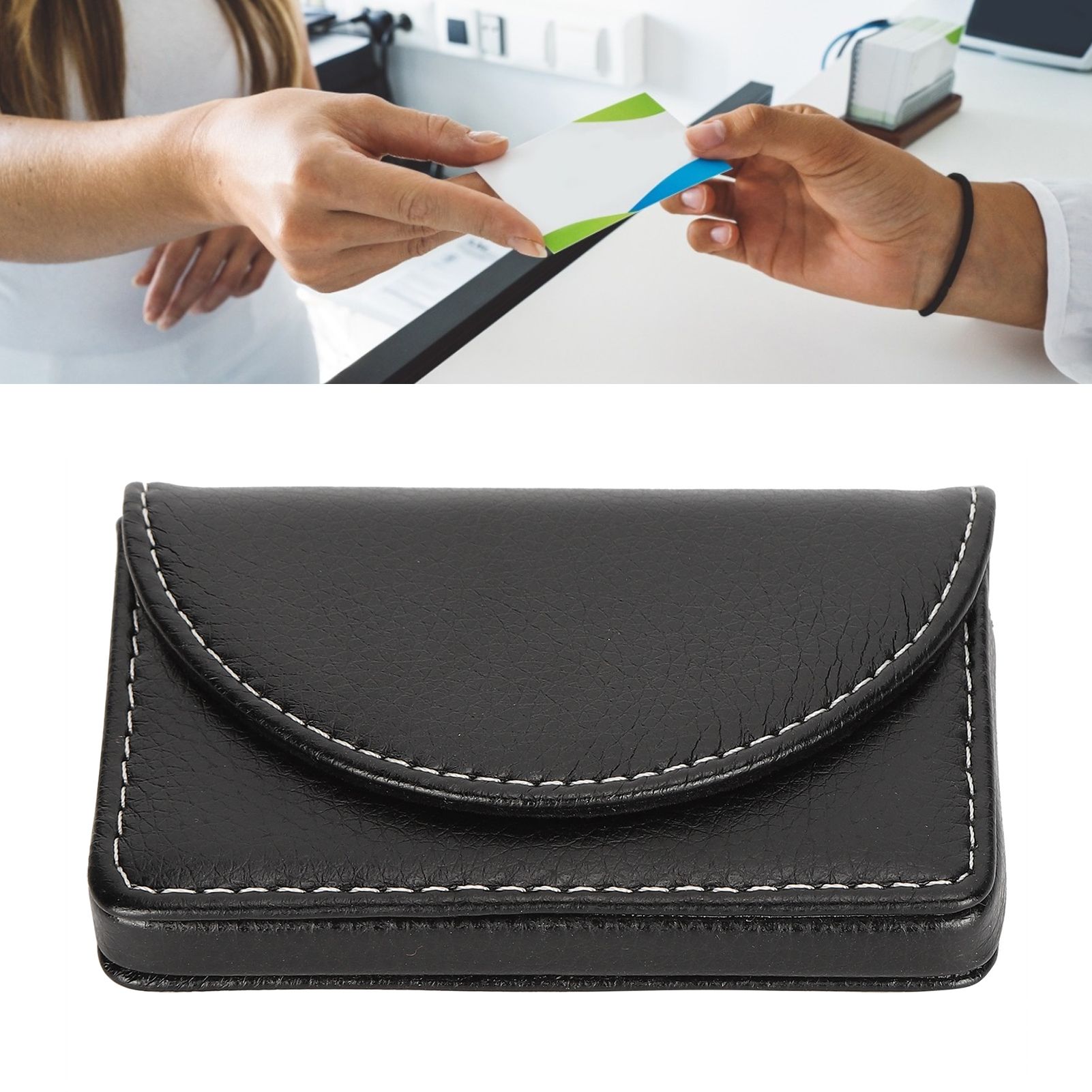 Business Name Card Case PU Leather Holder Organizer Gifts for Traveling view 11