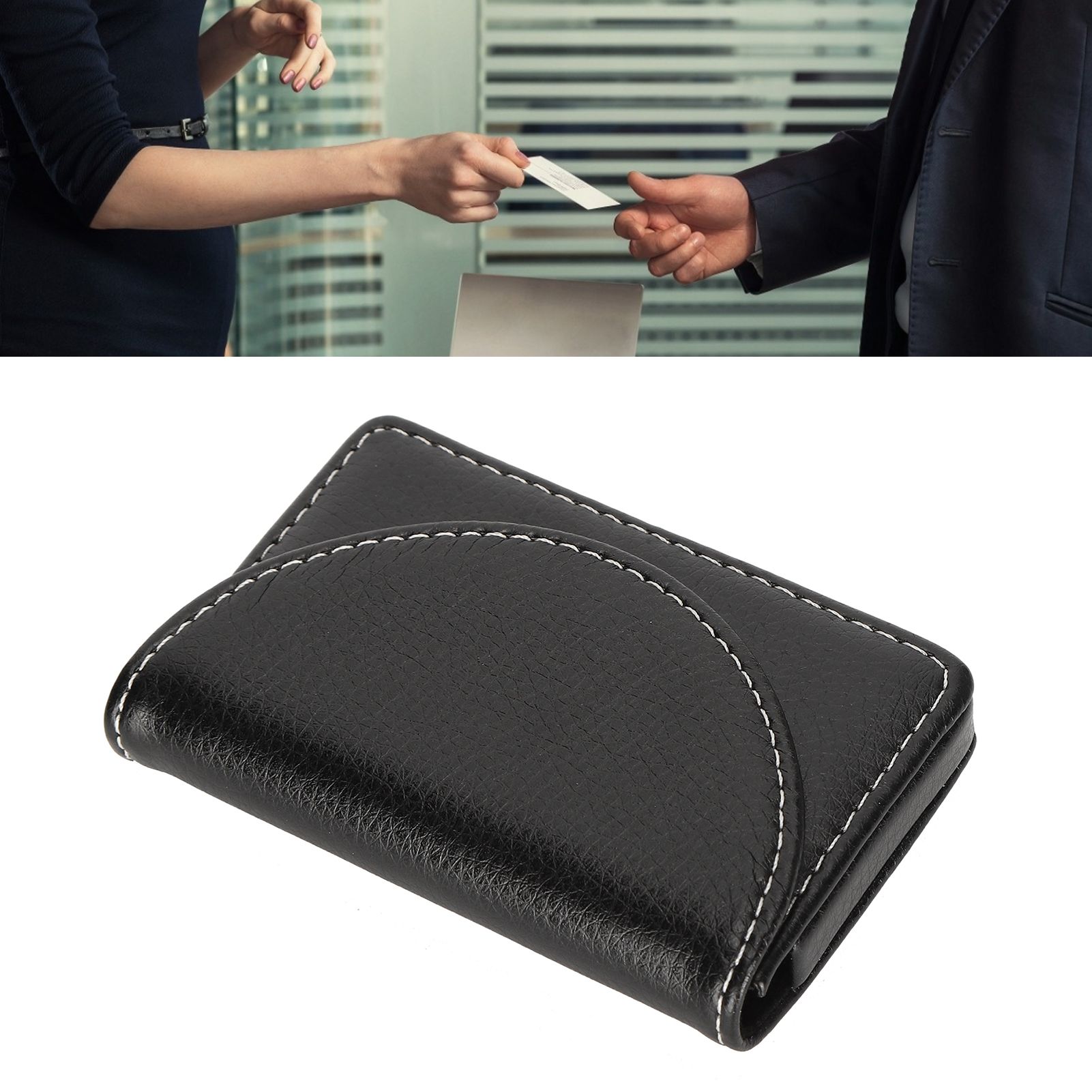 Business Name Card Case PU Leather Holder Organizer Gifts for Traveling view 12