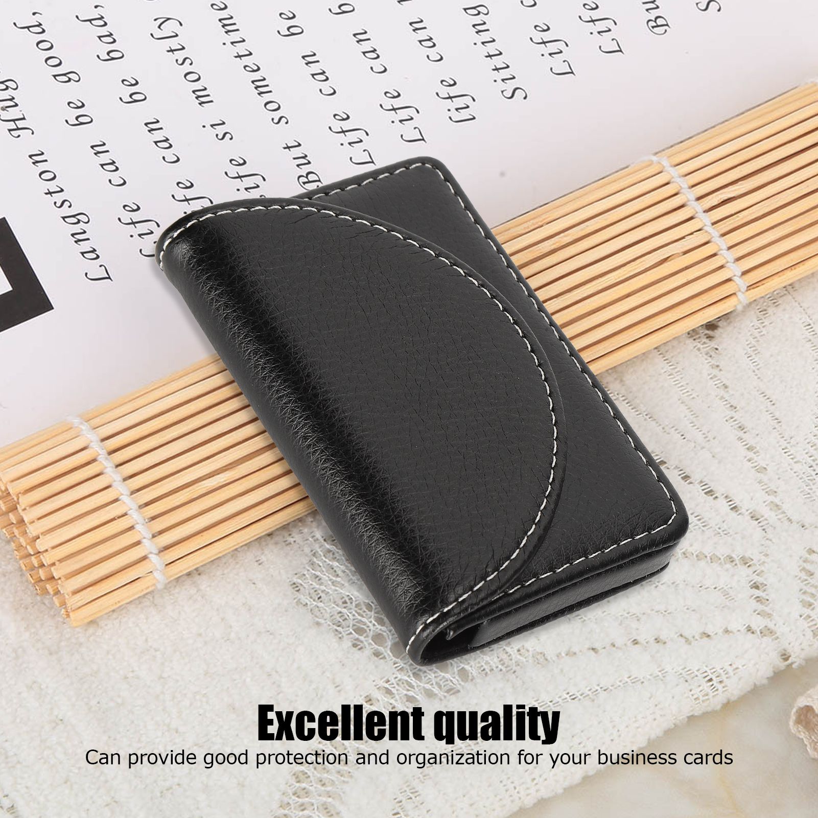 Business Name Card Case PU Leather Holder Organizer Gifts for Traveling view 15