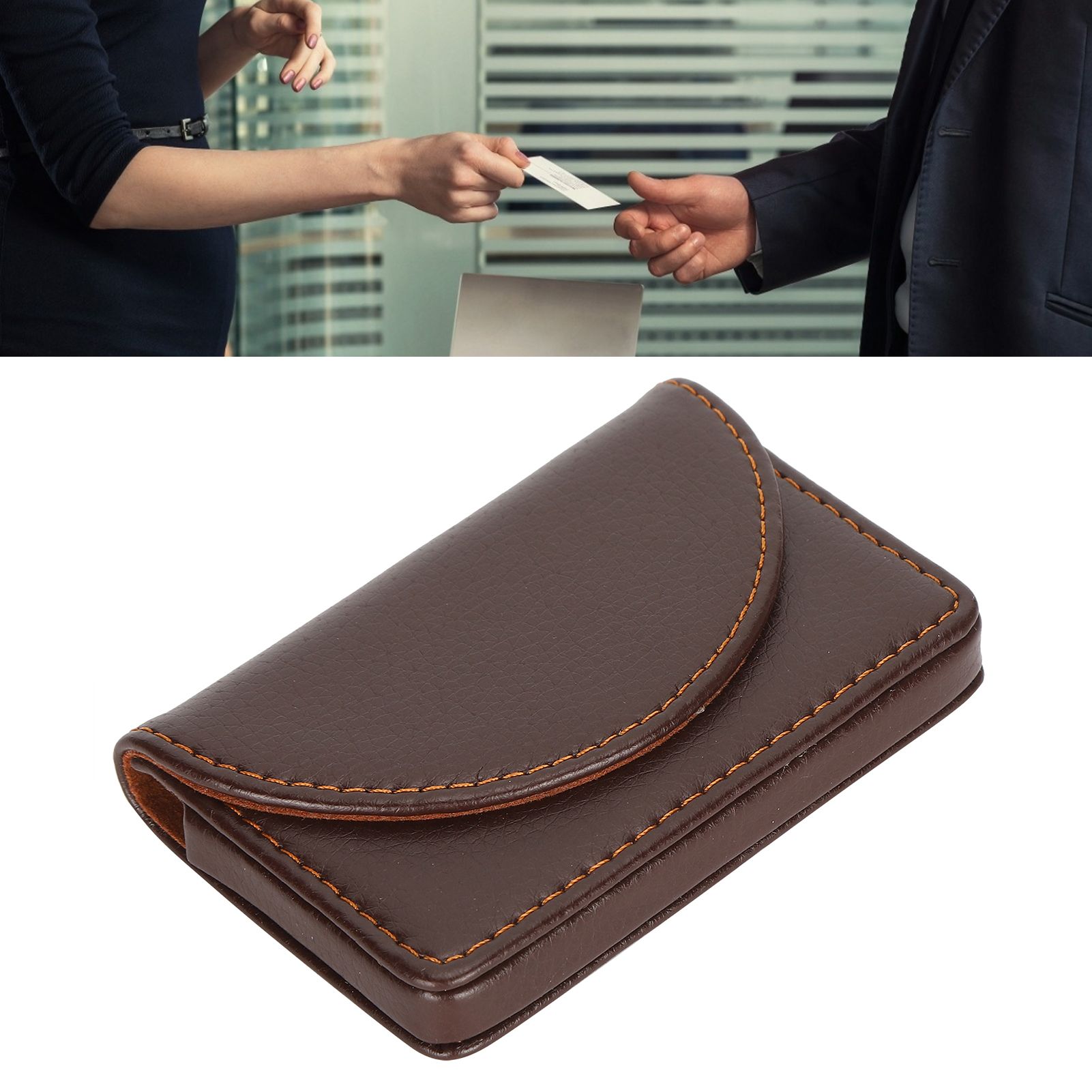 Business Name Card Case PU Leather Holder Organizer Gifts for Traveling view 12