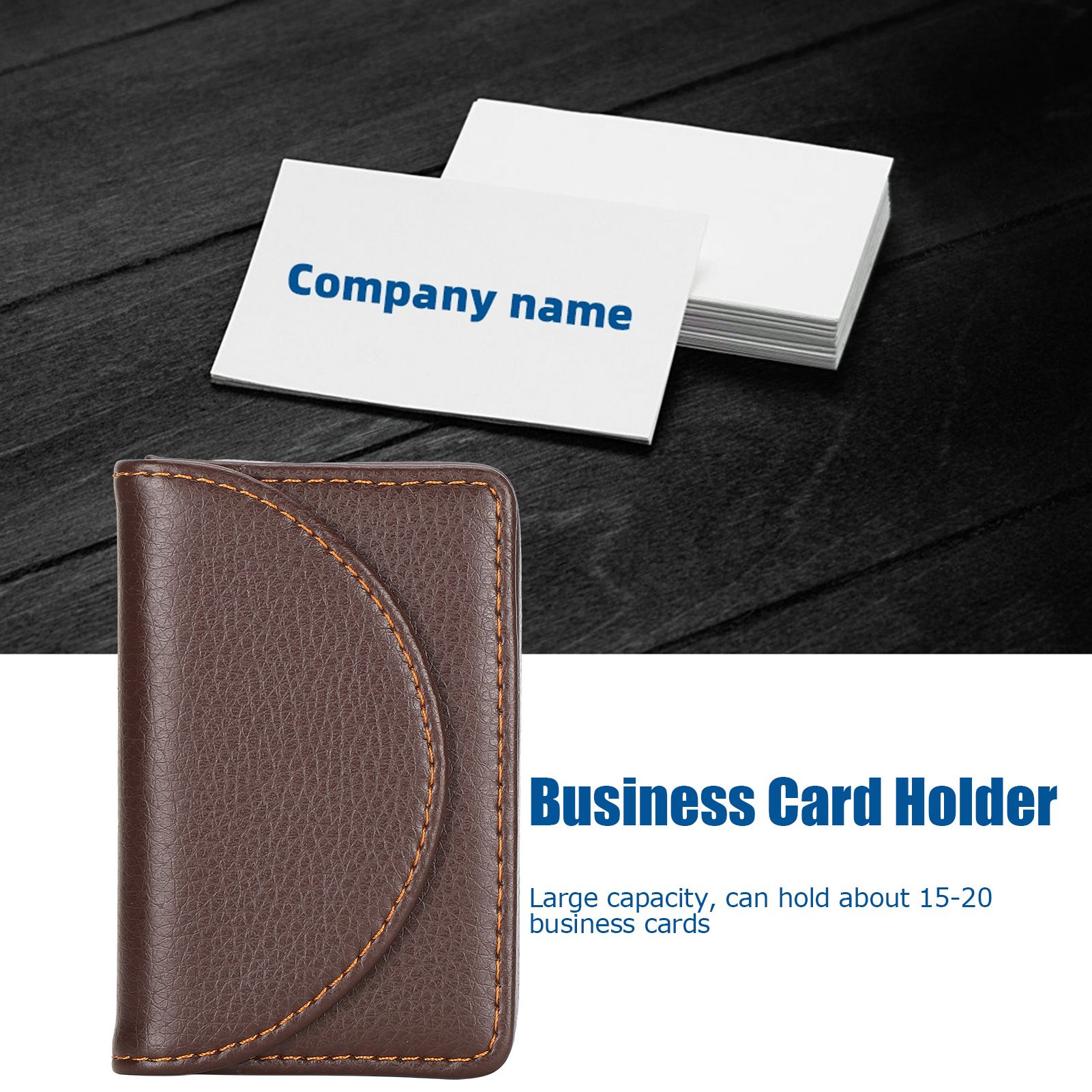 Business Name Card Case PU Leather Holder Organizer Gifts for Traveling view 14