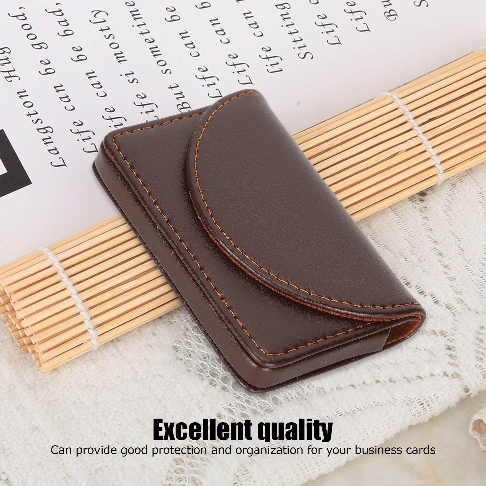 Business Name Card Case PU Leather Holder Organizer Gifts for Traveling view 15