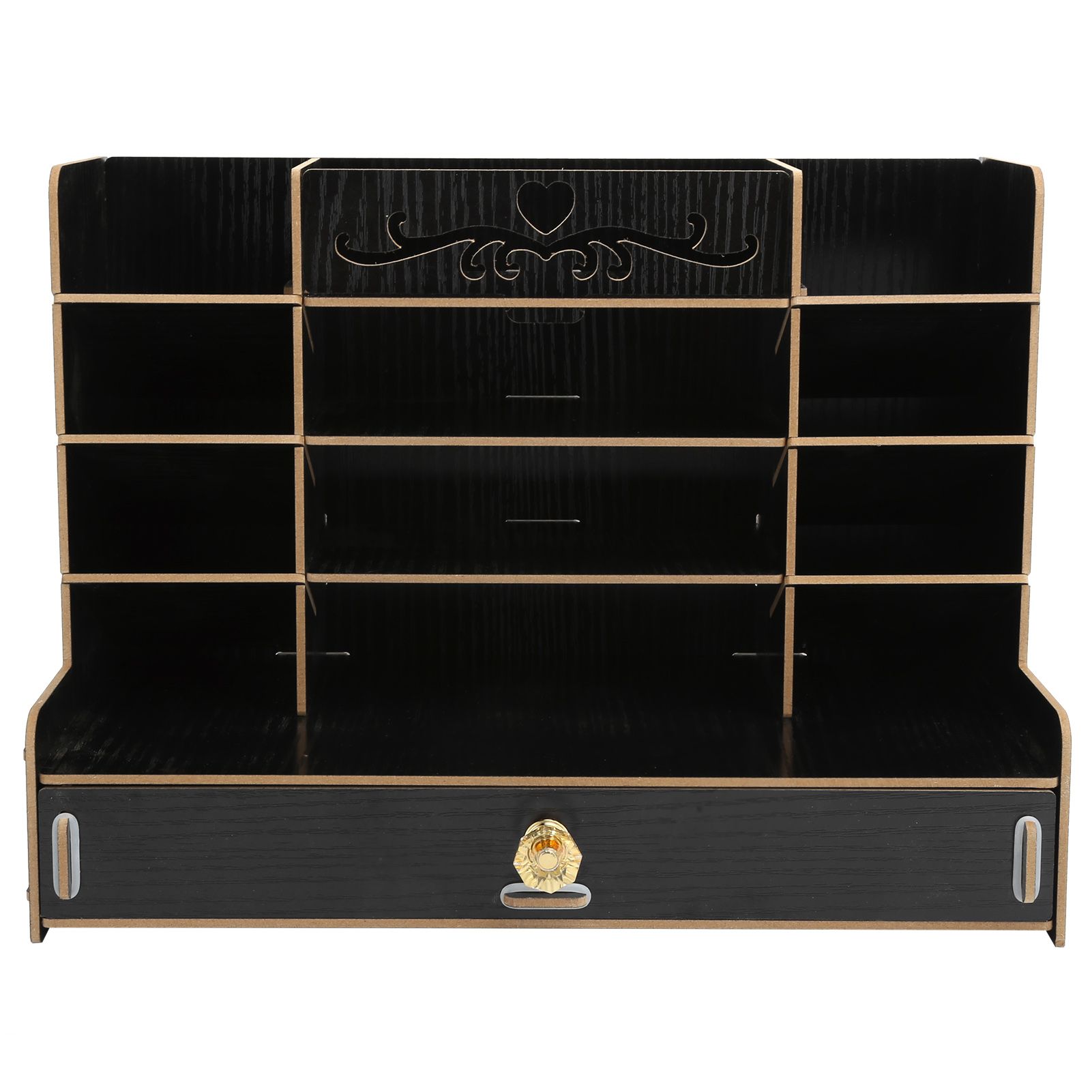 Wooden Storage Box Innovative Desktop Pen Holder Container Stationery Rack