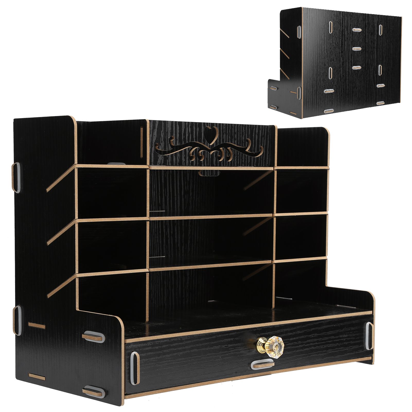 Wooden Storage Box Innovative Desktop Pen Holder Container Stationery Rack view 8